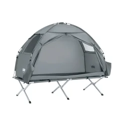 SoBuy Campingzelt mit 1 Tür Hellgrau Funktional