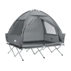 SoBuy Campingzelt mit 1 Tür Hellgrau 193x145x185cm Funktional