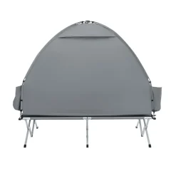 SoBuy Campingzelt mit 1 Tür Hellgrau 193x145x185cm Funktional