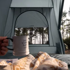 SoBuy Campingzelt mit 1 Tür Hellgrau 193x145x185cm Funktional