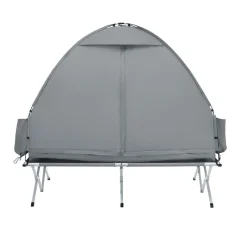 SoBuy Campingzelt mit 1 Tür Hellgrau 193x145x185cm Funktional