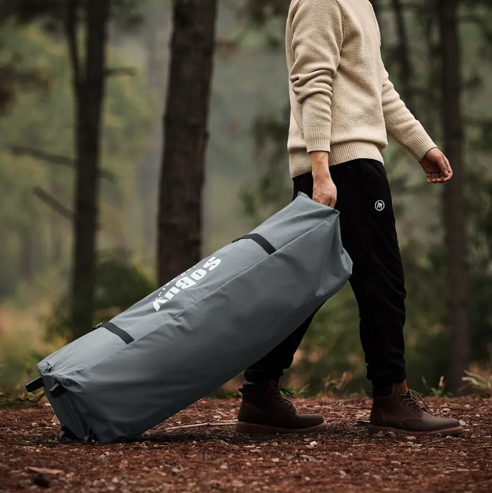 SoBuy Campingzelt mit 1 Tür Hellgrau 193x145x185cm Funktional