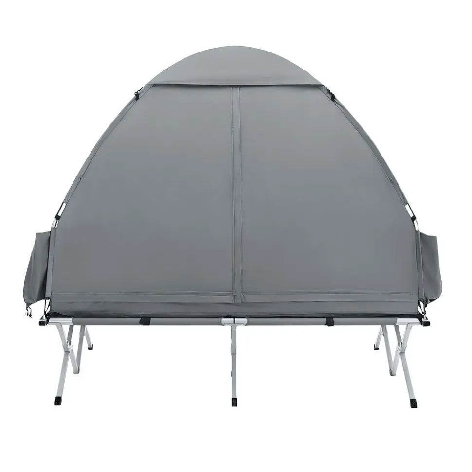 SoBuy Campingzelt mit 1 Tür Hellgrau 193x145x185cm Funktional