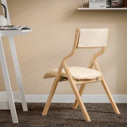 SoBuy Klappstuhl faltbar Weiß 54x48,01x80,01cm Funktional