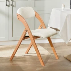 SoBuy Klappstuhl faltbar Weiß 47x51x78cm Funktional