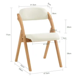 SoBuy Klappstuhl faltbar Weiß 47x51x78cm Funktional
