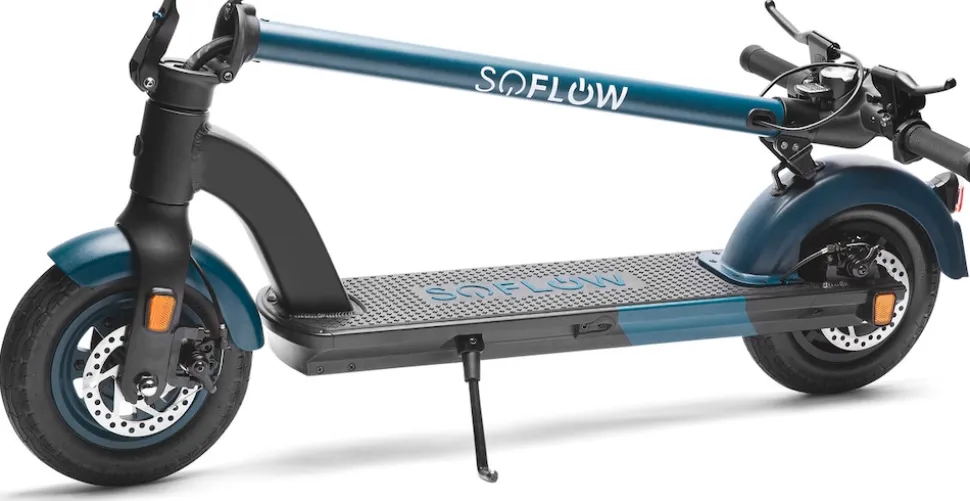 SOFLOW - SO4 pro E-Scooter 10,5 Ah, blk/grn, dt. Straßenzul.