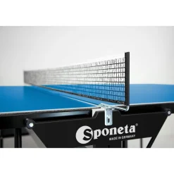 Sponeta Outdoor Tischtennisplatte mit Schlägerset und Abdeckhülle blau