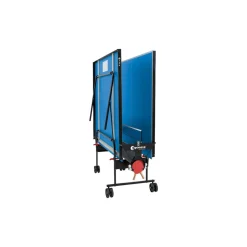 Sponeta Outdoor Tischtennisplatte mit Schlägerset und Abdeckhülle blau