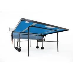 Sponeta Outdoor Tischtennisplatte mit Schlägerset und Abdeckhülle blau
