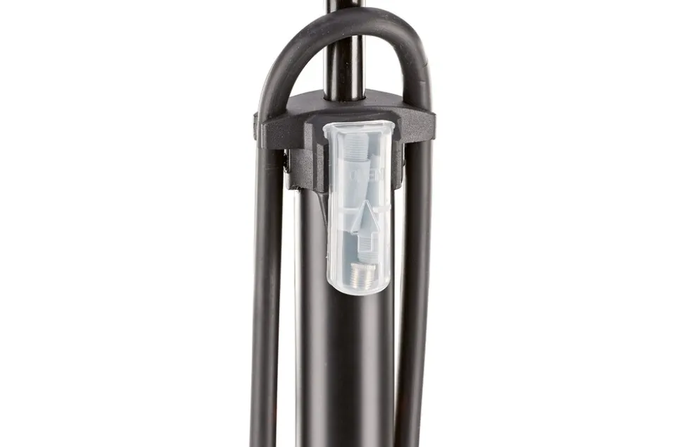 Standpumpe, für alle Ventilarten, 9 bar, mit Manometer, inkl. Adapter-Set, Stahl/Kunststoff