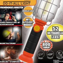 Starlyf® LED Taschenlampe - Akku KFZ Handlampe mit Magnet Do it all light