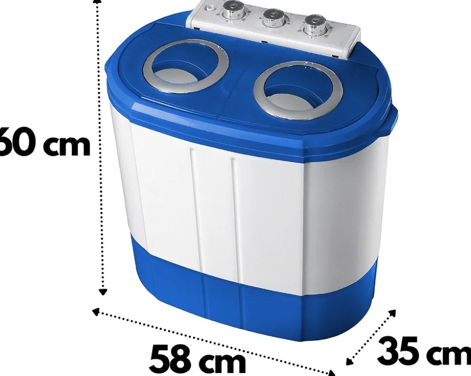 Steinborg Mini-Waschmaschine Camping 3kg Schleuderfunktion 2 Kammern