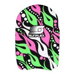SUNFLEX 74839 - Schwimmbrett mit flexiblen Schaumkern, Schwimmhilfe pink/grün