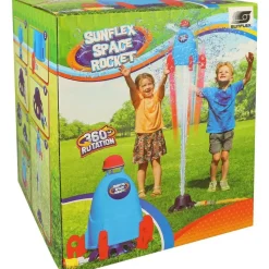 Sunflex 00561 - Space Rocket - Wassersprenkler (blau, drehend) Rasensprenger Kinder