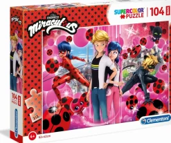 Supercolor Puzzle - Miracolous, 104 Teile