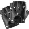tectake® Accessoires-Set Leder Handschuhe und zwei Armbänder