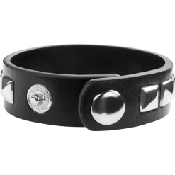 tectake® Accessoires-Set Leder Handschuhe und zwei Armbänder