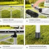 tectake® Aluminium Campingtisch, klappbar, bodenschonende Kunststoffkappen, 140 x 70 x 70 cm