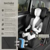 tectake® Autositz, i-Size Zulassung, ISOFIX-Installation und Top Tether, mit Seitenaufprallschutz, längenverstellbarer 5-Punkt-Gurt, 8-fach höhenverstellbare Kopfstütze, ab 15 Monaten von 76 bis 150 cm, Belastbarkeit 36 kg