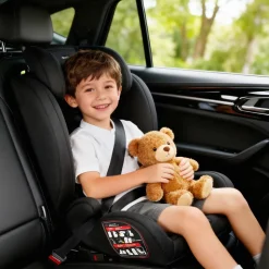 tectake® Autositz, i-Size Zulassung, ISOFIX-Installation und Top Tether, mit Seitenaufprallschutz, längenverstellbarer 5-Punkt-Gurt, 8-fach höhenverstellbare Kopfstütze, ab 15 Monaten von 76 bis 150 cm, Belastbarkeit 36 kg