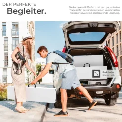 tectake® Bierzeltgarnitur, klappbar, wetterfest, bis zu 8 Personen, gummierte Tragegriffe