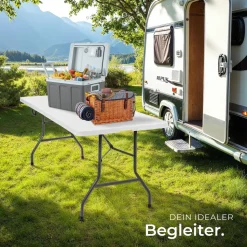 tectake® Campingtisch, klappbar, hohe Belastbarkeit, 183 x 76 x 74 cm