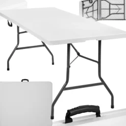 tectake® Campingtisch, klappbar, hohe Belastbarkeit, 183 x 76 x 74 cm