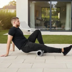 tectake® Faszienrolle, mit verschiedenen Noppenzonen, zum Lösen von Verklebungen und Muskelverhärtungen, leichte Reinigung, 335 x 145 mm