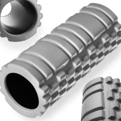 tectake® Faszienrolle, mit verschiedenen Noppenzonen, zum Lösen von Verklebungen und Muskelverhärtungen, leichte Reinigung, 335 x 145 mm