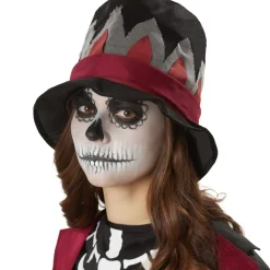 tectake® Frauenkostüm Gruselige Skull Lady