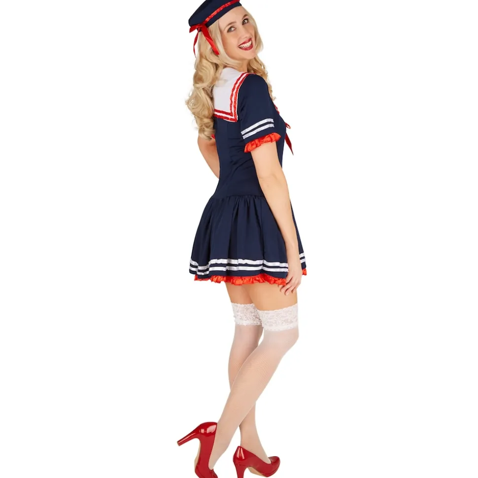 tectake® Frauenkostüm Marine-Lady