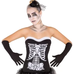 tectake® Frauenkostüm sexy Skelett Lady