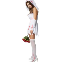 tectake® Frauenkostüm Sexy Zombiebraut