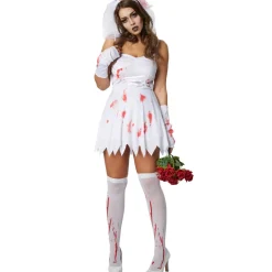 tectake® Frauenkostüm Sexy Zombiebraut