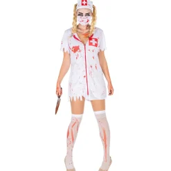tectake® Frauenkostüm sexy Zombie Krankenschwester
