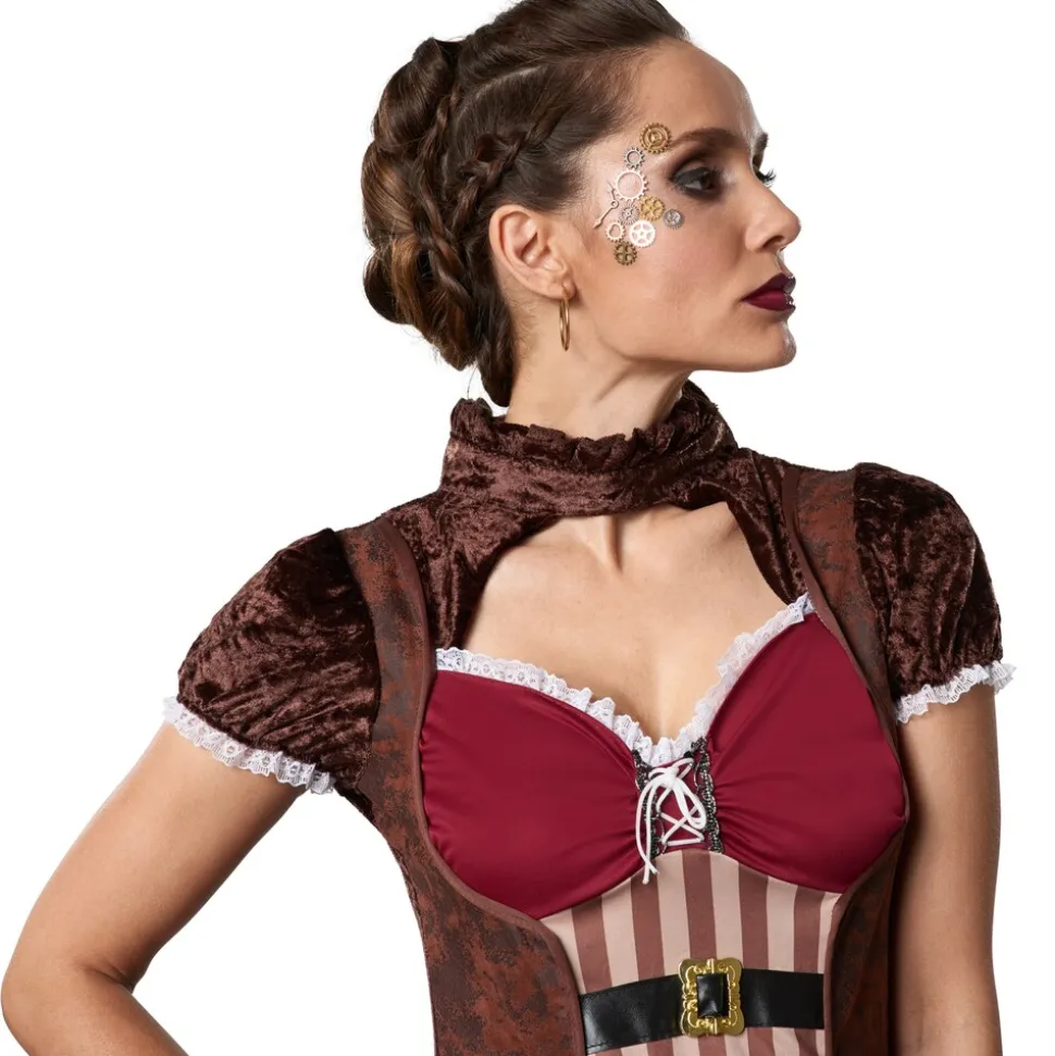 tectake® Frauenkostüm Steampunk Edelfrau