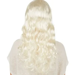 tectake® Frauenperücke Weißblond lang