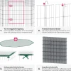 tectake® Freilaufgehege , aus 8 Gitterelementen, große Tür mit Doppelverriegelung, Ø 204 x 93 cm