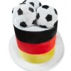 tectake® Fußball Fan Zylinder Deutschland mit Fußbällen