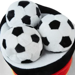 tectake® Fußball Fan Zylinder Deutschland mit Fußbällen