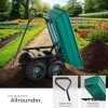 tectake® Gartenwagen, mit Kippfunktion, leichtgängige Lenkachse, Belastbarkeit 120 kg