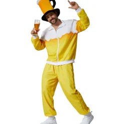 tectake® Herrenkostüm Bier Jogginganzug