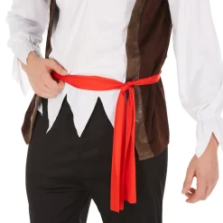 tectake® Herrenkostüm Pirat Kapitän Ringelbart