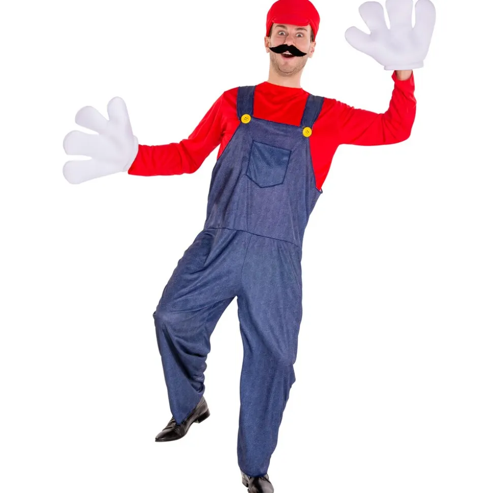 tectake® Herrenkostüm super Klempner Mario