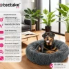 tectake® Hundebett, rund mit langem Plüsch, rutschfeste Unterseite, waschbar