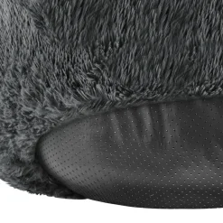 tectake® Hundebett, rund mit langem Plüsch, rutschfeste Unterseite, waschbar