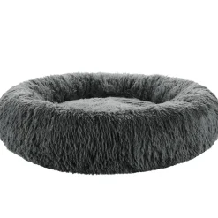 tectake® Hundebett, rund mit langem Plüsch, rutschfeste Unterseite, waschbar