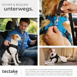 tectake® Hundeschutzgitter, verstellbare Breite, mit 2 extra Anschnallgurten, 91,5 x 30,5 x 5 cm
