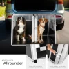 tectake® Hundetransportbox doppel, mit schräger Rückwand, verschließbare Gittertür, mit schützenden Kunststoffecken